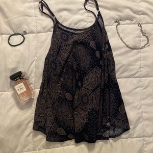 Pattern Women’s Tank Top Black Vintage